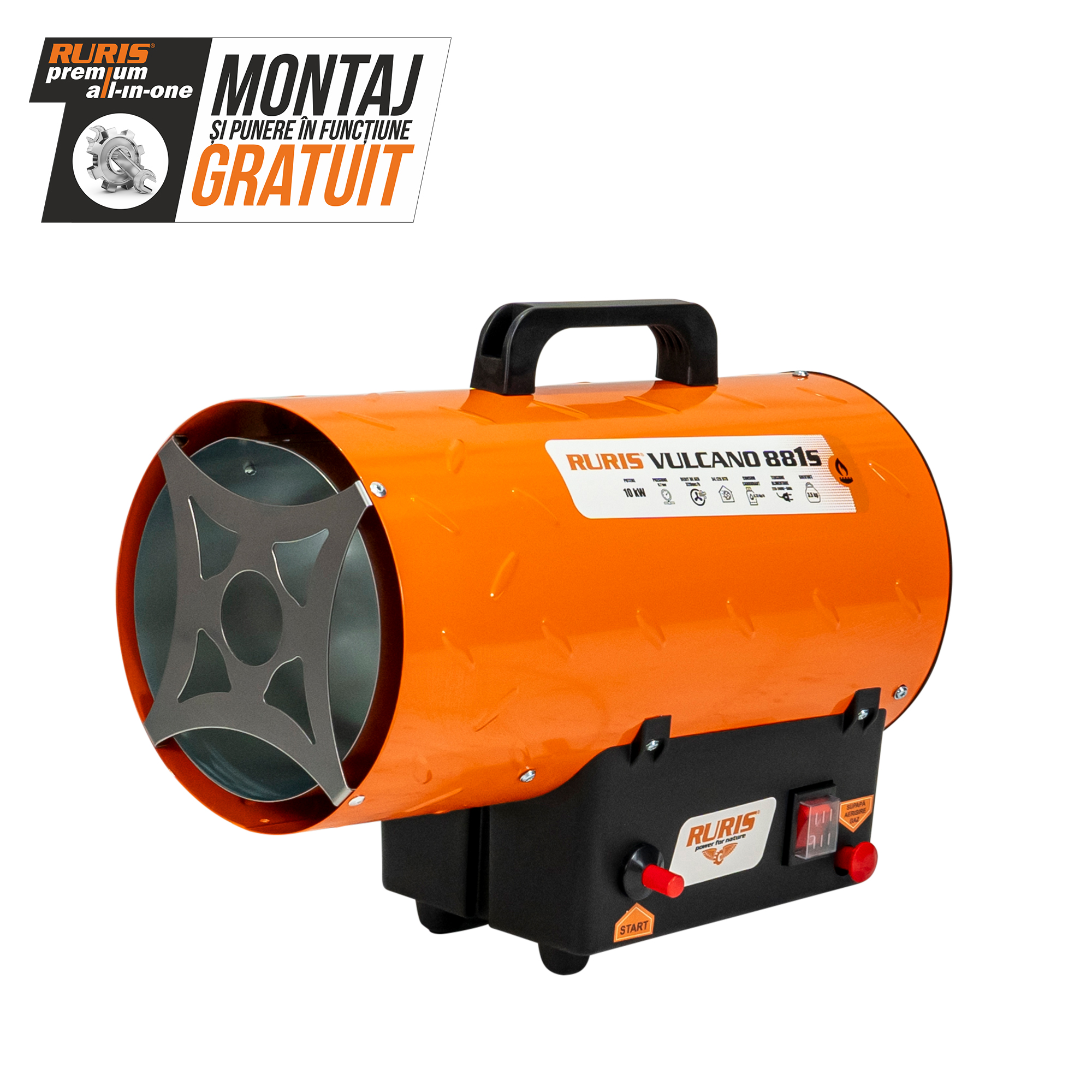 Imagine generala aeroterma gaz RURIS Vulcano 881S