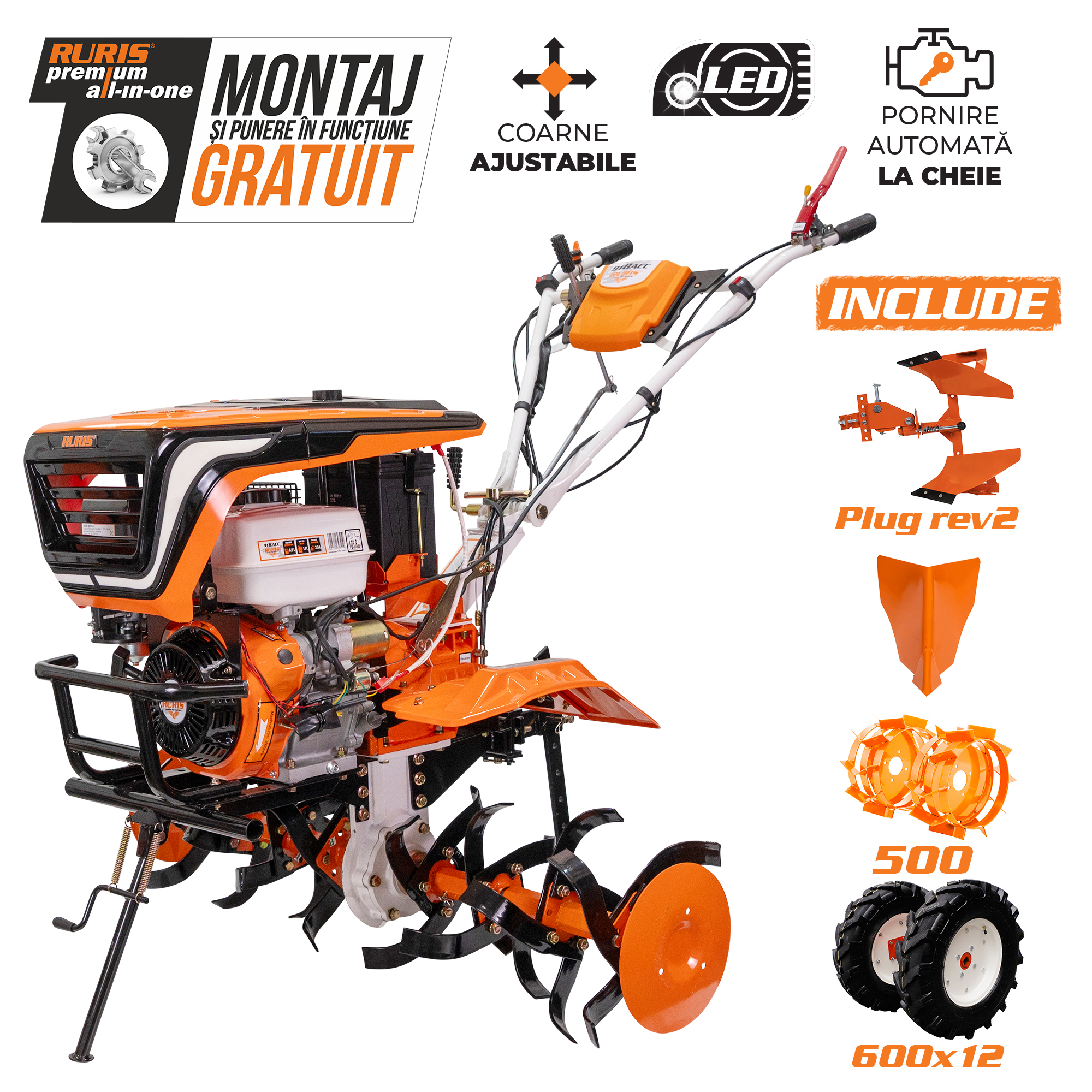 Imagine generala motosapa profesionala RURIS 918ACC