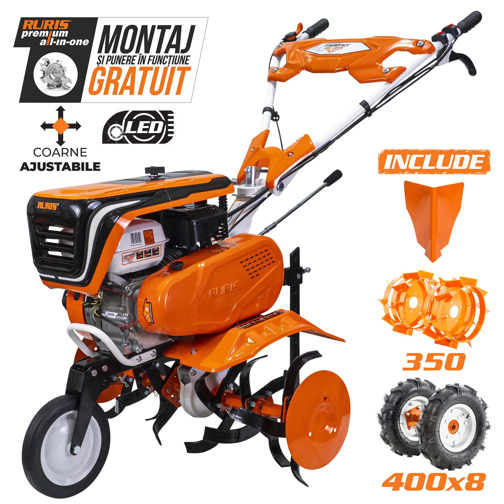 Imagine generala motosapa semiprofesionala RURIS 7500ACC1