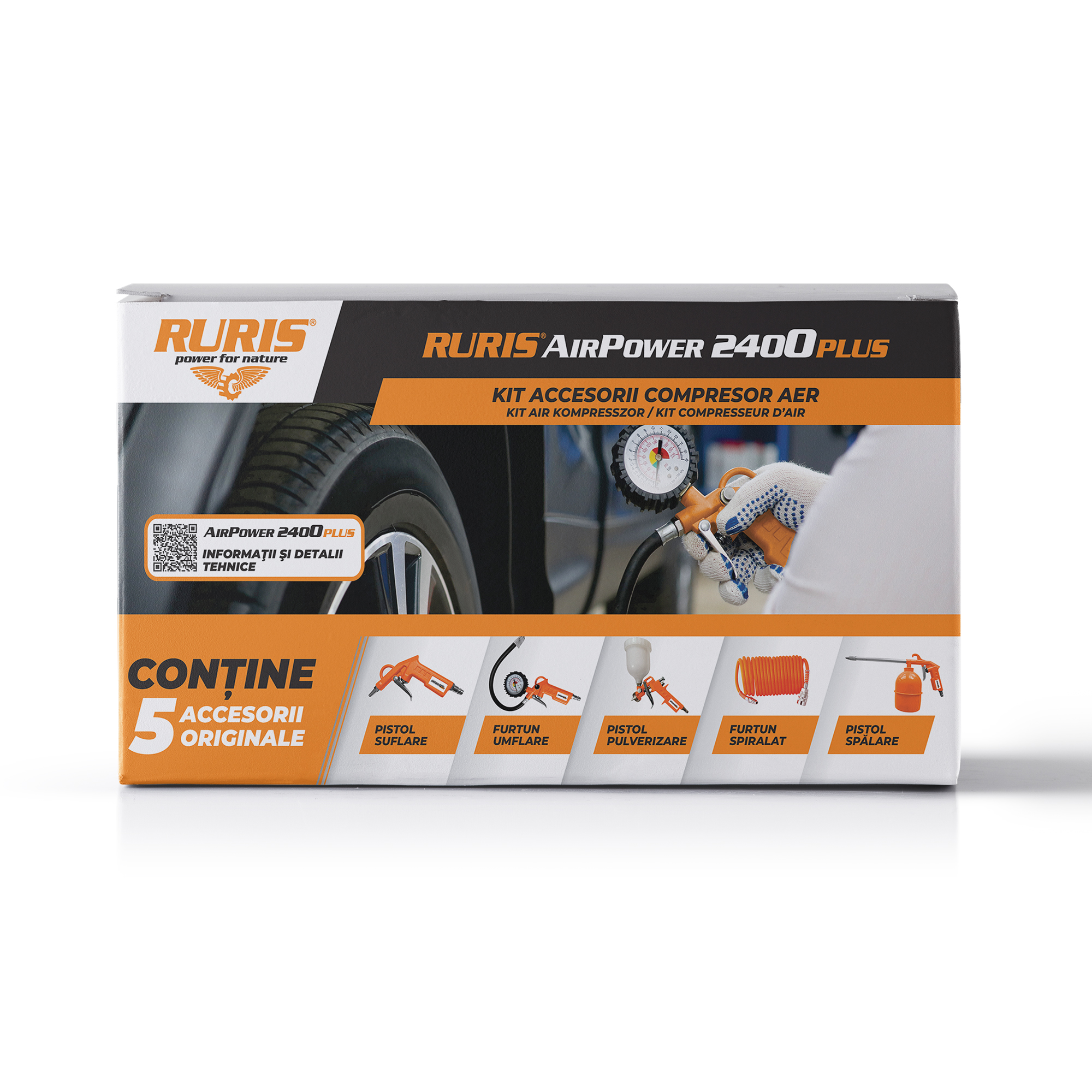 Imagine generala kit accesorii compresor RURIS AirPower 2400 PLUS
