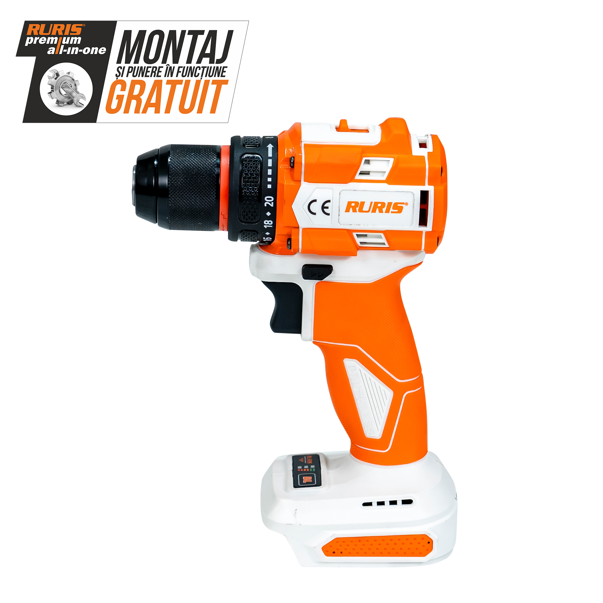 Imagine generala masina de gaurit insurubat pe acumulator RURIS RMX1260