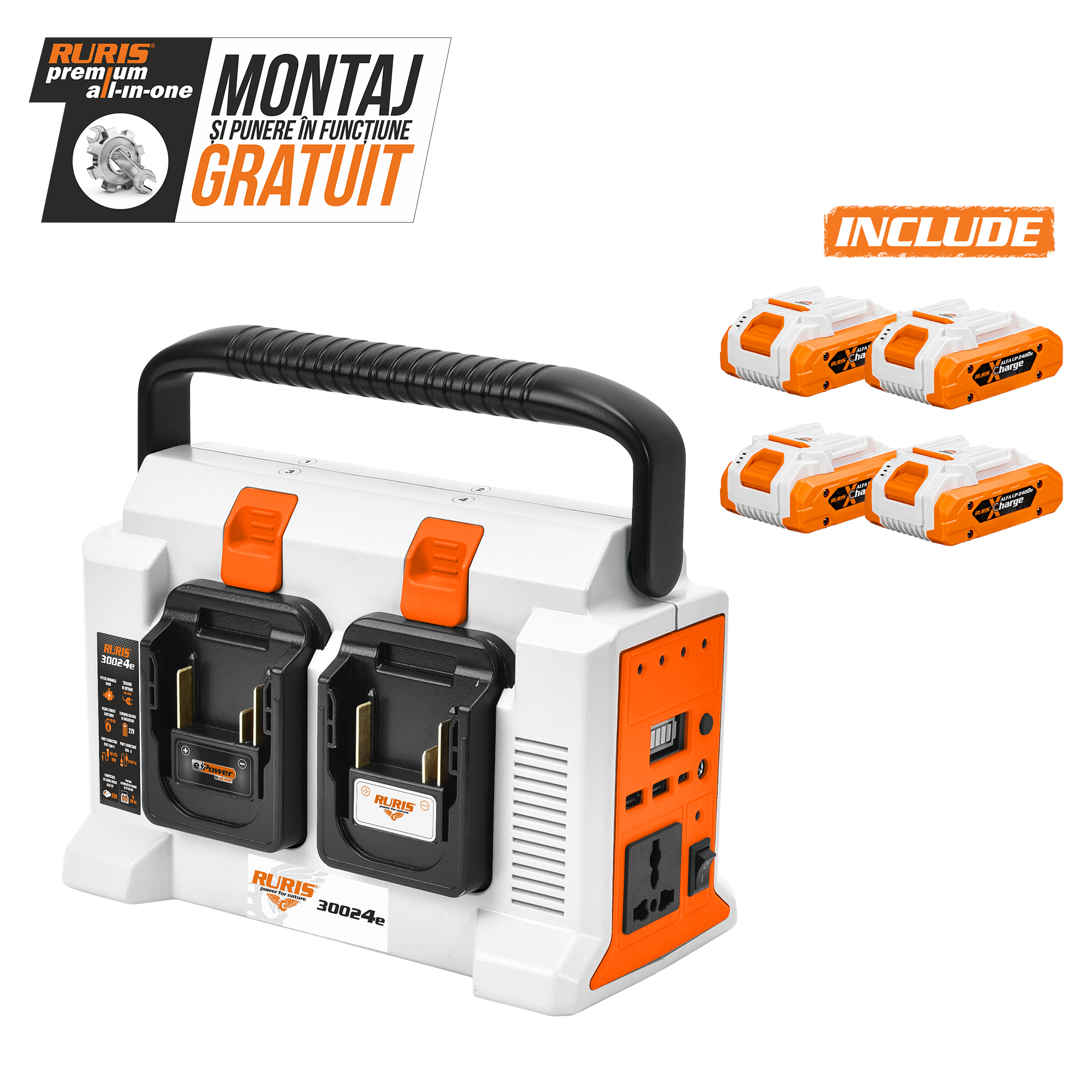 IMAGINE GENERALA RURIS 30024E (contine 4 acumulatori 2400E X-CHARGE)