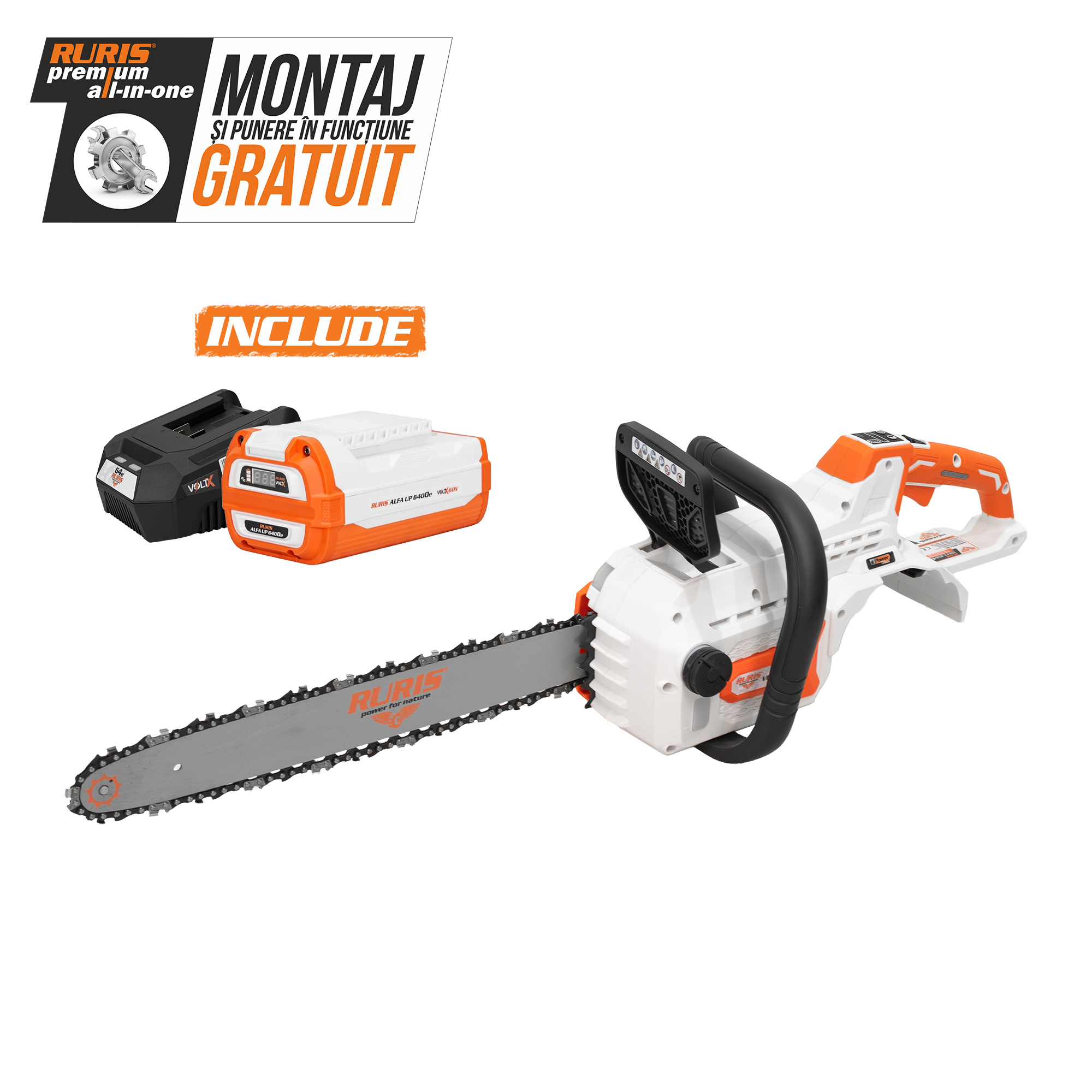 Imagine generala VOLTX 4564E cu acumulator si incarcator